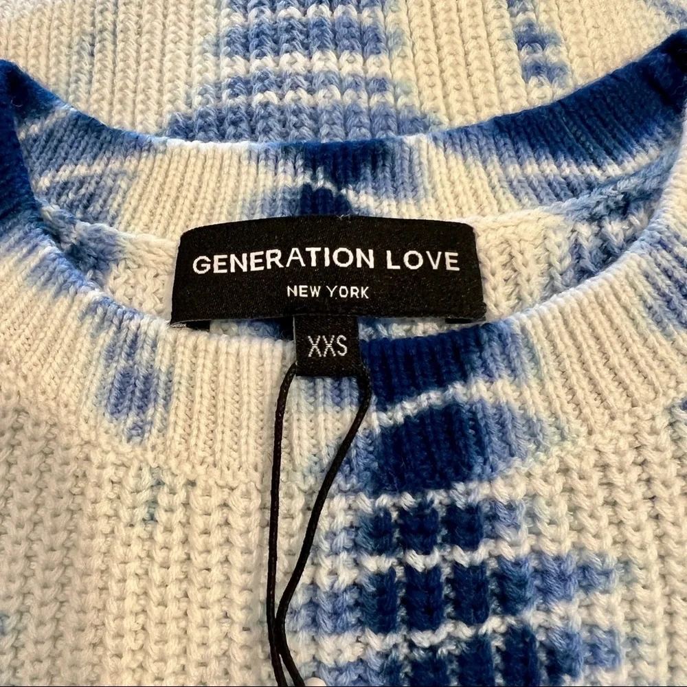 Generation Love Margot Indigo Tie Dye Knit Sweater (XXS) - Picture 8 of 14